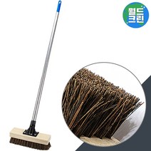 월드크린 코코넛 바닥솔 30센치 스텐봉 세트 야자 각솔 야자수 물 밀대 청소 브러쉬 솔, 코코넛 바닥솔 30센치 스크류 스텐봉 세트