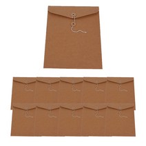 에스피 글로벌 더블 버튼 260g 크래프트 포트폴리오 봉투 10개, 세로형 A4