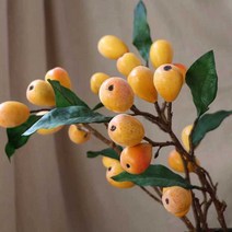 비파열매 인조나무 플랜테리어 조화 장식 홈카페 소품, 2 노란색