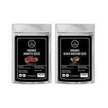 네이처바이브 식물 유기농 아나토 씨드 10oz와 블랙 머스타드 씨1lb 슈퍼세이버 콤보