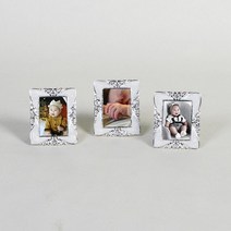 엘라-은도금 보석 초미니 사진액자 3개 묶음, 단품