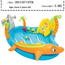 야외 수영장 마당 풀장 팽창식 여름 물놀이 슬라이드 신제품, 2.pool 2