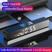 홈씨어터 tv사운드바 가성비 추천 led soundbar tv 블루투스 스피커 휴대용 무선 스피커 usb clock 강력한 high boombox 베이스 사운드 바 aux tf, 협력사, g12 블랙 업그레이드