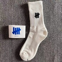 UNDEFEATED 일본 크루삭스 헬스양말 러닝 등산 스포츠 쿠션 양말, 화이트 하이