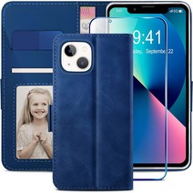 애플 아이폰 지갑형 카드수납 다이어리 휴대폰리 케이스 wallet case 적용+지문인식 보호필름 풀세트