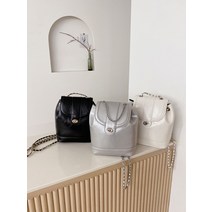 허니제이 / 티문 체인 미니 버클 토트 숄더 백팩(3color)