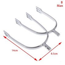 승마조끼 승마용품 쌍 아연 합금 말 박차 박차 남성용 골든 실버, b