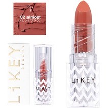 일본직발송 6. LIKEY BEAUTY (라이키 뷰티) 스무스 피트 립 스틱 02 (올모스트) 립스틱 올모스트 3.5G (X, One Size, One Color