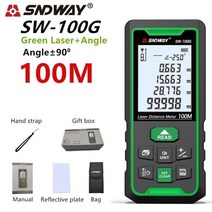 스마트 전자 레이저 줄자 거리 측정기 디지털 레벨 trena 룰렛 눈금자, 협력사, sw-100g 100m