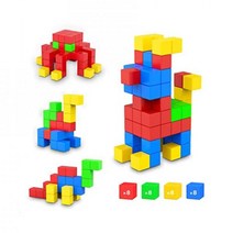 ROMDS 마그네틱 블록 32개 3세 이상의 소년과 1인치 대형 용 3D 큐브 유치원 STEM 교육 감각 자석 장난감.