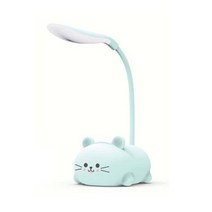 침대독서등 마리스텔라 아르떼미데 조정 가능한 테이블 램프 만화 귀여운 고양이 밤 빛 USB 재충전 용 LED 아이 눈 보호 온난 한 백색 책상, [03] Blue