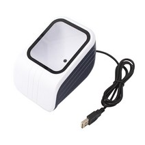 바코드 스캐너 스케너 1D 2D QR 바코드 스캐너 플랫폼 음성 알림 프롬프트 포함 USB 유선 바코드 리더 핸, 01 WHITE