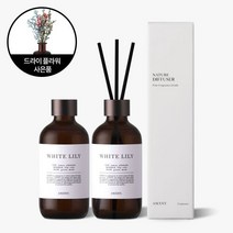 깨끗한 꽃향 디퓨저 화이트릴리향 천연 실내방향제 200ml x2 총400ml화이트릴리 총400ml, 6)화이트릴리 X2