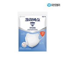 크리넥스 KF80 입체형(라이트핏) 마스크 화이트 대형, 20매