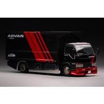 모형트레일러 다이캐스트 예반 트레일러 운송 트럭 1:64 Isuzu ELF ADVAN 합금 자동차 모델, 01 spot