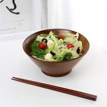 [박씨상방] 원목 우드 나무그릇 면기(굽)M, 단품