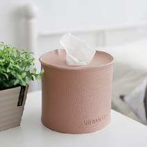 호텔식 인테리어 urban life 가죽 원형 롤 티슈 두루마리 화장지 케이스, 원형블루