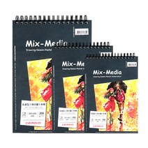 [세르지오]믹스미디어 스케치북 200g (사이즈 선택), [6478220]A5 / 20매 / CE200-A5SKB