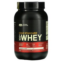 Optimum Nutrition Gold Standard 100% Whey Cookies Cream 1.84 lb 837 g, 4.65 파운드