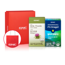 GNC 밀크씨슬 원데일리 600mg x 60p + 알티지 오메가3 600mg x 60p + 쇼핑백 세트, 3세트