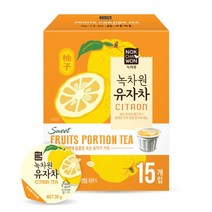 녹차원 유자차포션 15입 간편하게 즐겨요