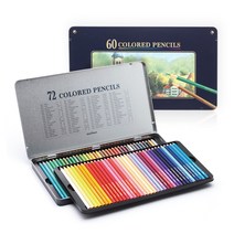 문화 색연필 틴케이스, 72색, 혼합색상, 1개