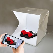 포토부스 포토박스 소프트박스 DSLR 카메라 배경용 2LED 접이식 라이트 박스 휴대용 사진 스튜디오 소프트 밝기 조절 가능 40x40, Small