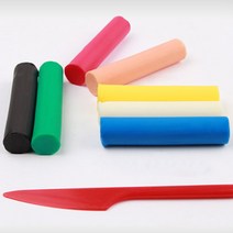 찱흙 아기 찰흙 지점토 칼 만지락 유토 점토 7색 클레이 아트 굳지않는 미니 놀이 도구 컬러 칼라 유아 만들기 용품
