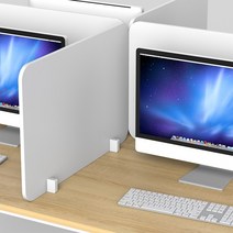 사무실 공간분리 파티션 책상 칸막이 스크린 슬림형, 파우더 40x30 cm