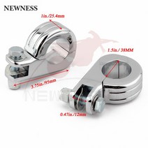 할리 호환 용품 할리 데이비슨 오토바이 투어링 메일 페그 마운트 클램프 32mm/38mm 고속도로 엔진 바 발, [02] 38mm Clamp, 02 38mm Clamp