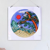 행잉액자 십장생(사각원형).꾸밈, 타입1.학