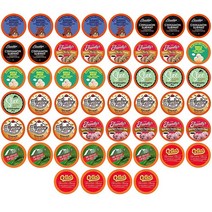 Two Rivers Coffee 가향 커피 포드 샘플러 2.0을 포함한 K 컵 브루어와 호환 1인용 버라이어티 팩 모음 52개, Chocolate Overload Variety_52