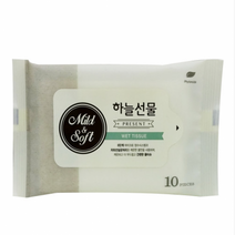 (10팩)하늘선물 휴대용물티슈 10매 미니 콧물티슈