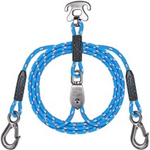 Besthouse 튼튼한 보트 견인 하네스 3개의 영구 녹 방지 스테인리스 스틸 커넥터 및 스테인리스 스틸 도르래 2.4m(8피트), Boat Tow Harness with Pulley