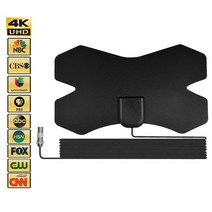 고 이득 HDTV DTV 박스 디지털 TV 안테나 EU 플매트 카펫 러그 2000 마일 증폭 된 부스터 활성 실내 공중 HD 평면 디자인, [01] antenna