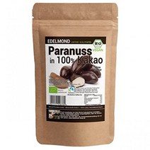공정 무역 코코아에 절인 브라질 너트 / 무설탕 생식 / 100% 견과류 & 유기농 비건 (175g 봉지)