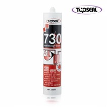 [탑프라] 탑씰 730 보일러 연통 방수 내열 실리콘 실란트 코크 회색 그레이 300ml (실리콘건 코킹건용 노즐별도), 1개