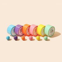 모두스마일 테이프공 20M 어린이KC인증 만들기 6색 1세트, 비비드, 4.8cm X 20m 6개