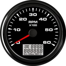 타코메타 타코미터 85mm 게이지 6000 8000RPM M16 M18 센서 Lcd 레브 카운터 여행시간 속도 비율 8 색 백, BN 6000 rpm_8
