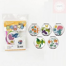 보석십자수 원형 손거울 만들기 취미 키트 미술 재료, A-117.초충도포도