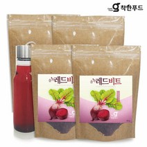 착한푸드 말린비트 비트말랭이 비트차 60g X 4개 + 차물병 1개, 단품없음