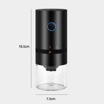 도토리 분쇄기 쌀 제분기 곡물 커피 전기 커피 그라인더 휴대용 곡물 커피 콩 usb, 검은색