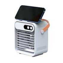 무시동에어컨 차박용 화물차 차박 캠핑카 카라반 캠핑 중장비 새로운 미니 에어 쿨러 에어컨 홈 야외 소형 에어 쿨러 휴대용 휴대 전화 홀더 스프레이 usb 전기 쿨러 팬, 하얀