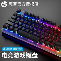 HP 조작기 느낌 유선 키보드 컴퓨터 데스크탑 노트북 일반 타이핑 전기 경쟁 전 게임 사무실, [03] 싱글키보드-독특한개성 블랙퍼플라이트