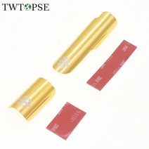 TWTOPSE 알루미늄 합금 자전거 체인 E 후크 보호대 브롬튼 접이식 자전거 3SIXTY Brompton Pikes 파이크 후면 포크 가드 패드 스티커, 1세트, 골드