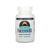 소스네츄럴 판크레아틴 8배 소화효소 500mg 100캡슐 아밀라아제 리파아제 소스내츄땡