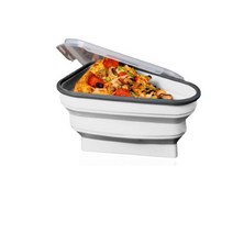 피자박스 배달 무지 용기 제작 종이박스 포장 재사용 가능한 삼각형 접이식 주방 용품 피자 보관 상자 샌드위치, 2.흰색