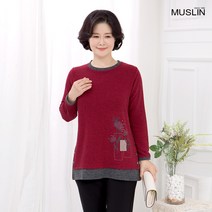 엄마옷 모슬린 반짝 꽃 티셔츠 TS011108마담 미시 중년여성의류 빅사이즈 할머니옷 50대 60대