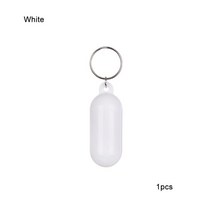 레저보트 낚시보트 소형배플라스틱 PS 금속 플로팅 키 링 카약 체인 부력 해양 버클 조정 보트 도구 1, 02 White 1PC