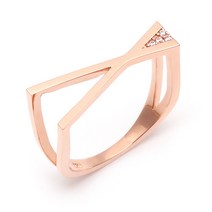 18K 반지 유니크 X 큐빅 반지 SRS19998